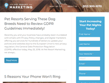 Tablet Screenshot of petresortmarketing.com